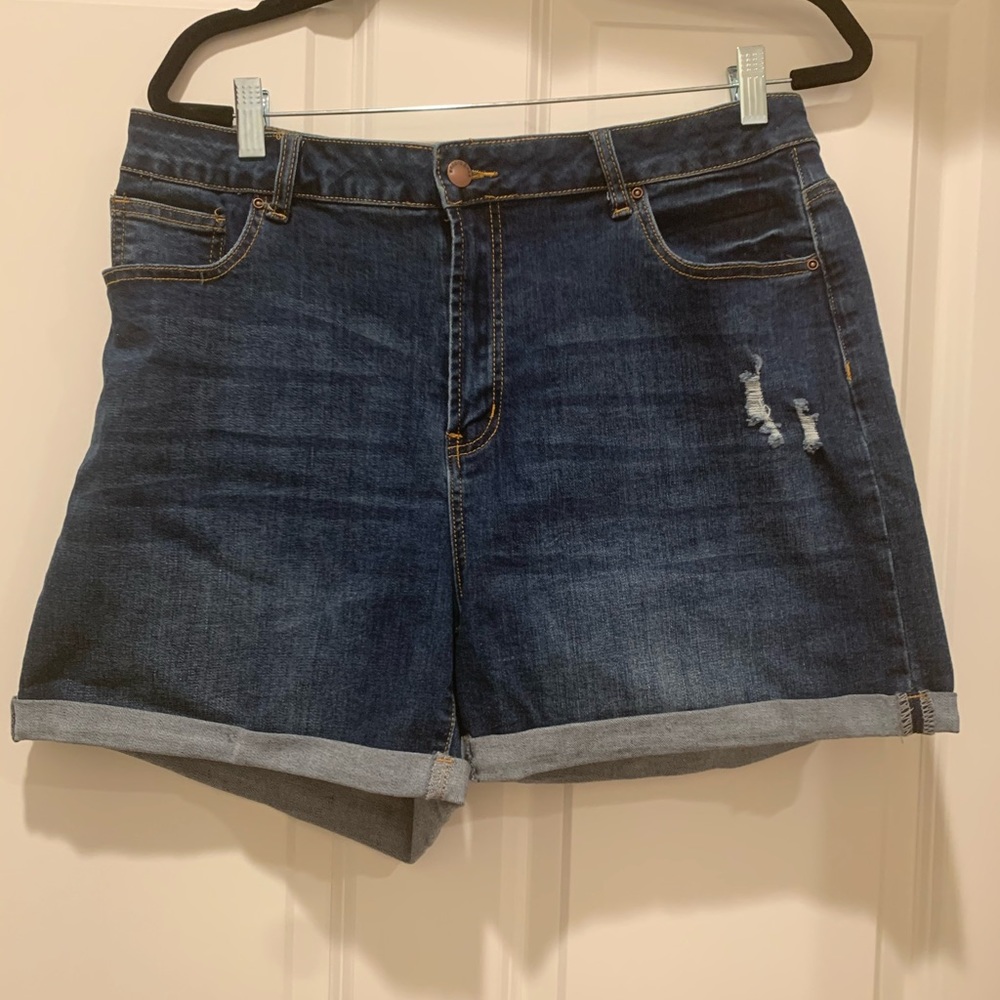 Distressed Jean Shorts